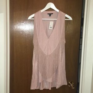 Banana Republic Fringe Collar Tank